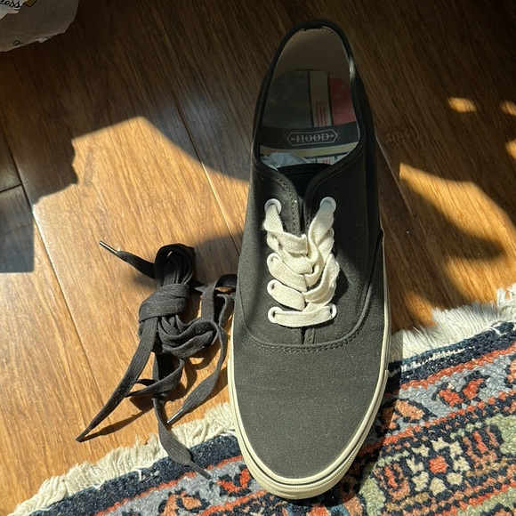 Buck Mason Black and Cream Sneakers - Picture 3 of 6